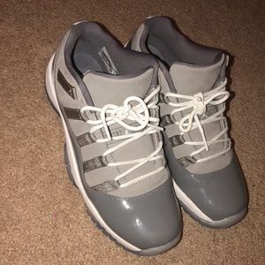 Grey and White low top 11’s
